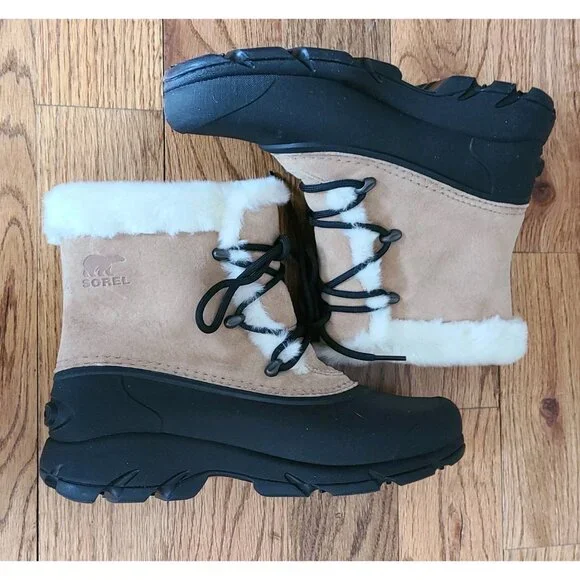 Sorel Snow Angel Taupe Waterproof Insulated Winter & Snow Lace Boots Womens Sz 7 - Picture 14 of 15